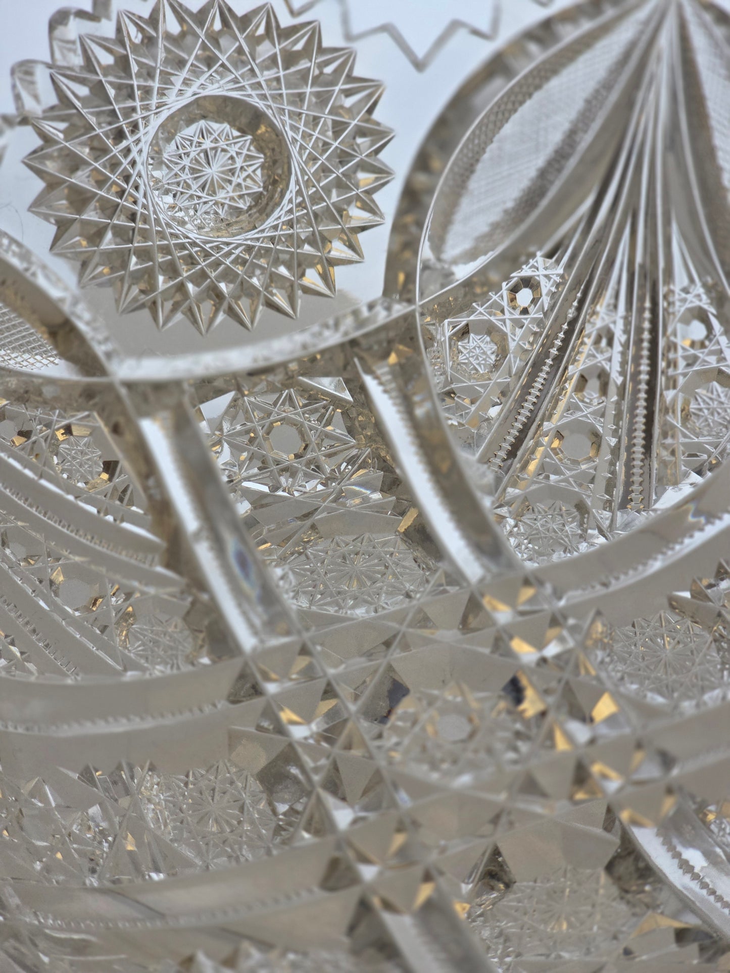 ABP cut glass bowl American brilliant period 1886 -1915 bob39