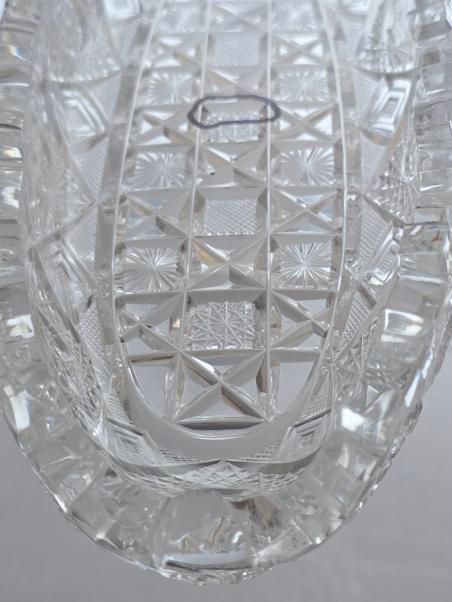 ABP cut glass Signed Clark Prima Donna oval dish American brilliant period pa8 -