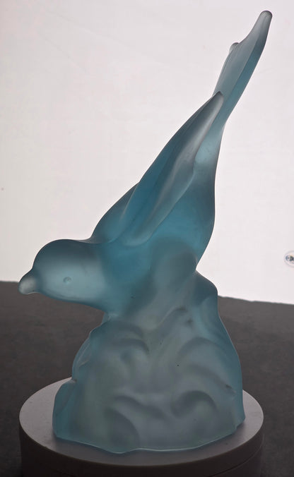 L.E SMITH flying satin glass bird