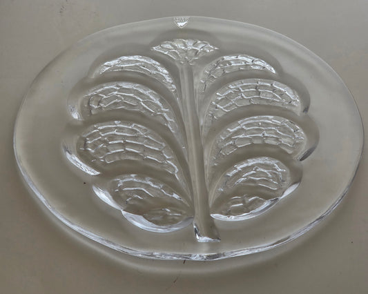 Orrefors SwedishEden leaf serving plate  signed -