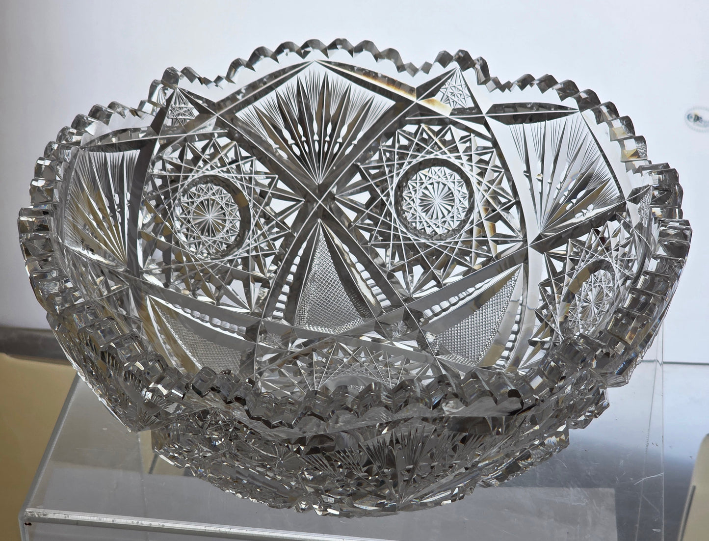 ABP cut glass Blackmere bowl American brilliant period 1886 -1915 PA1