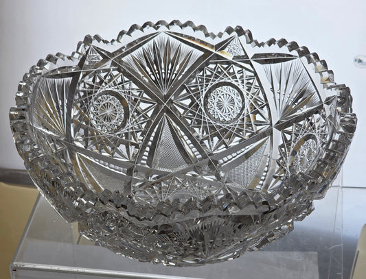 ABP cut glass Blackmere bowl American brilliant period 1886 -1915 PA1