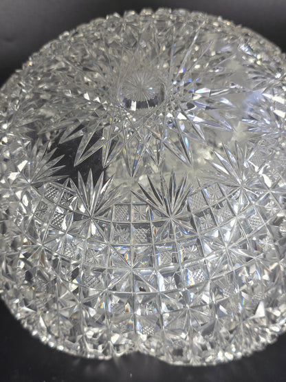ABP cut glass Clark bowl American brilliant period 1886 -1915 PA6