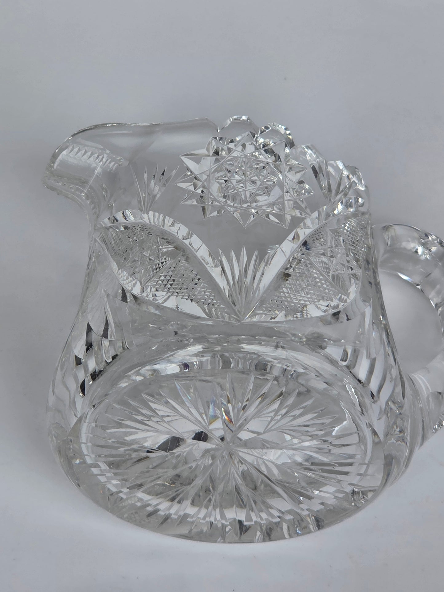 American Brilliant Period hand Cut Glass creamer