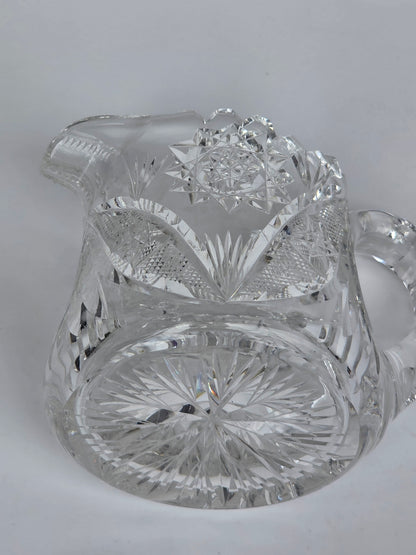 American Brilliant Period hand Cut Glass creamer