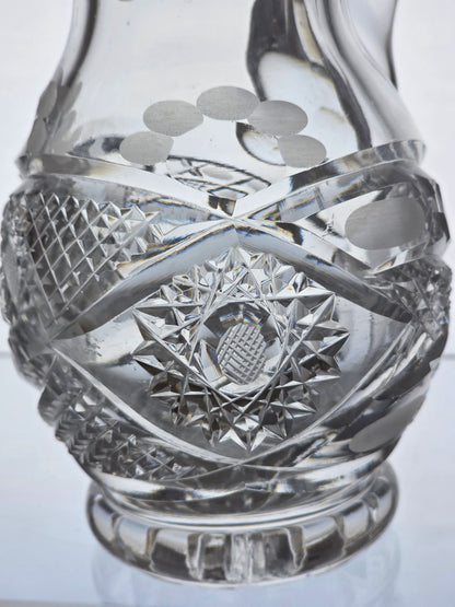 Cut glass small pitcher