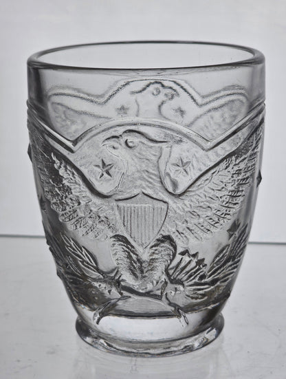 L.E Smith Glass Eagle barware dor Pair