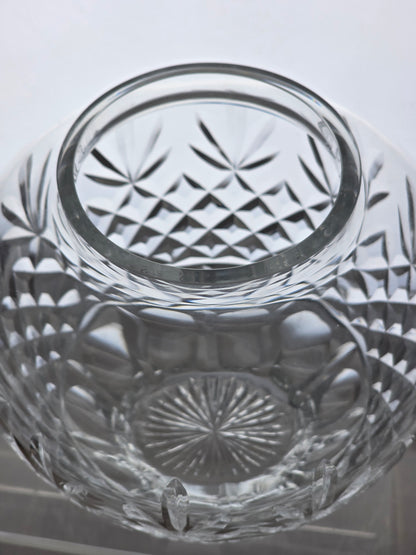 Hand Cut Glass vase Lenox USA crystal Signed one of a kind