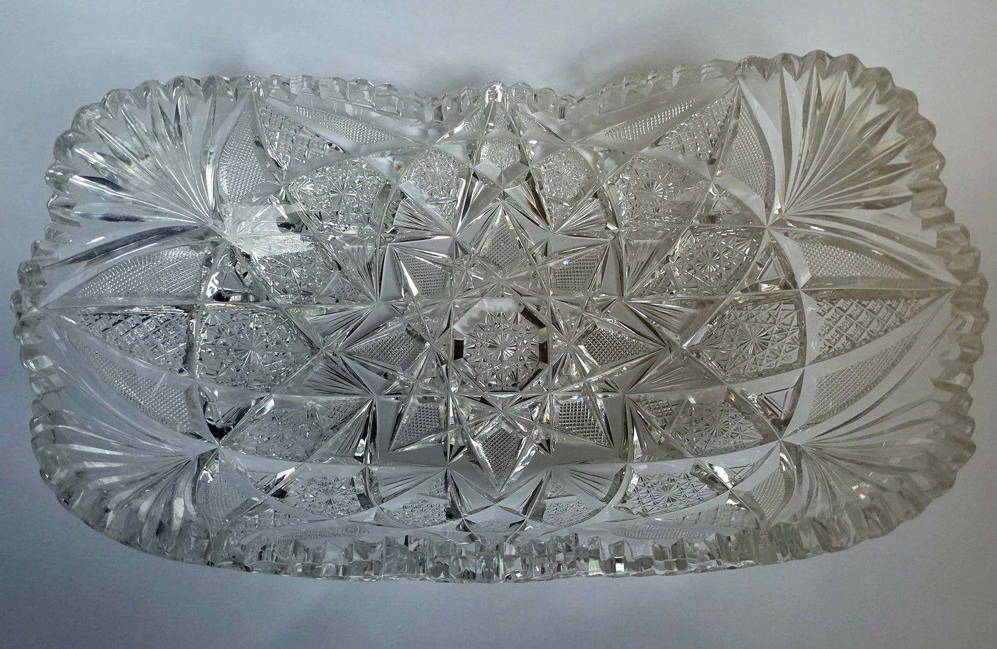 ABP Cut glass rectangular shape tray bob21