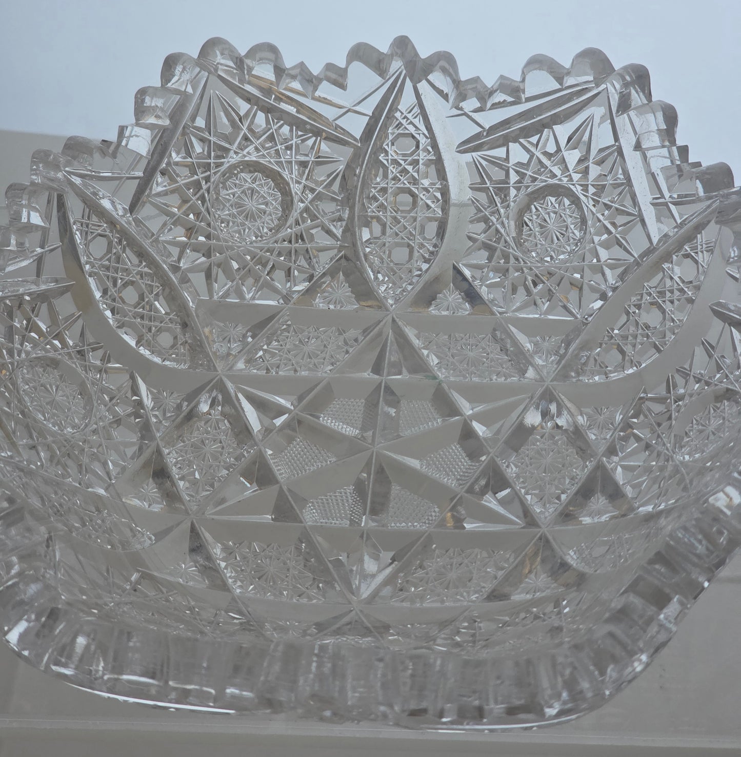 ABP cut glass bowl American brilliant period 1886 -1915 bob72