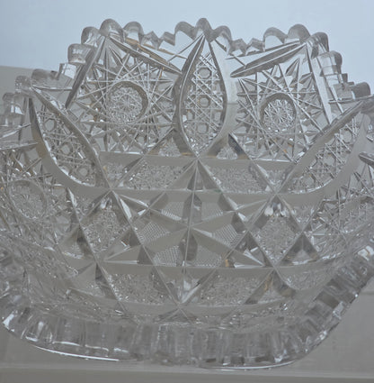 ABP cut glass bowl American brilliant period 1886 -1915 bob72