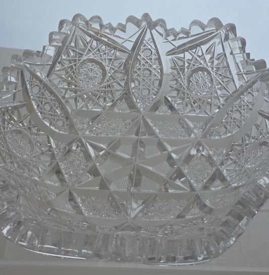 ABP cut glass bowl American brilliant period 1886 -1915 bob72