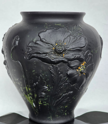 Tiffin art glass poppy vase