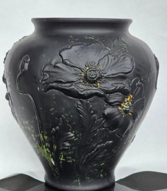 Tiffin art glass poppy vase