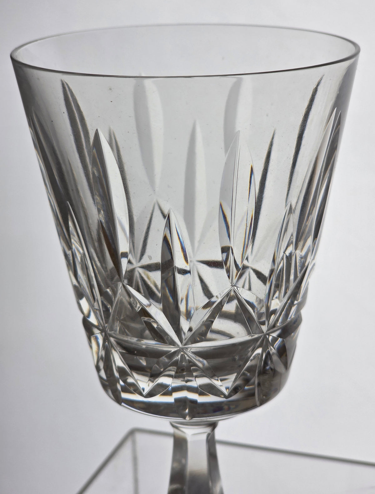 Signed Waterford CUT GLASS Rosslare wines crystal pair