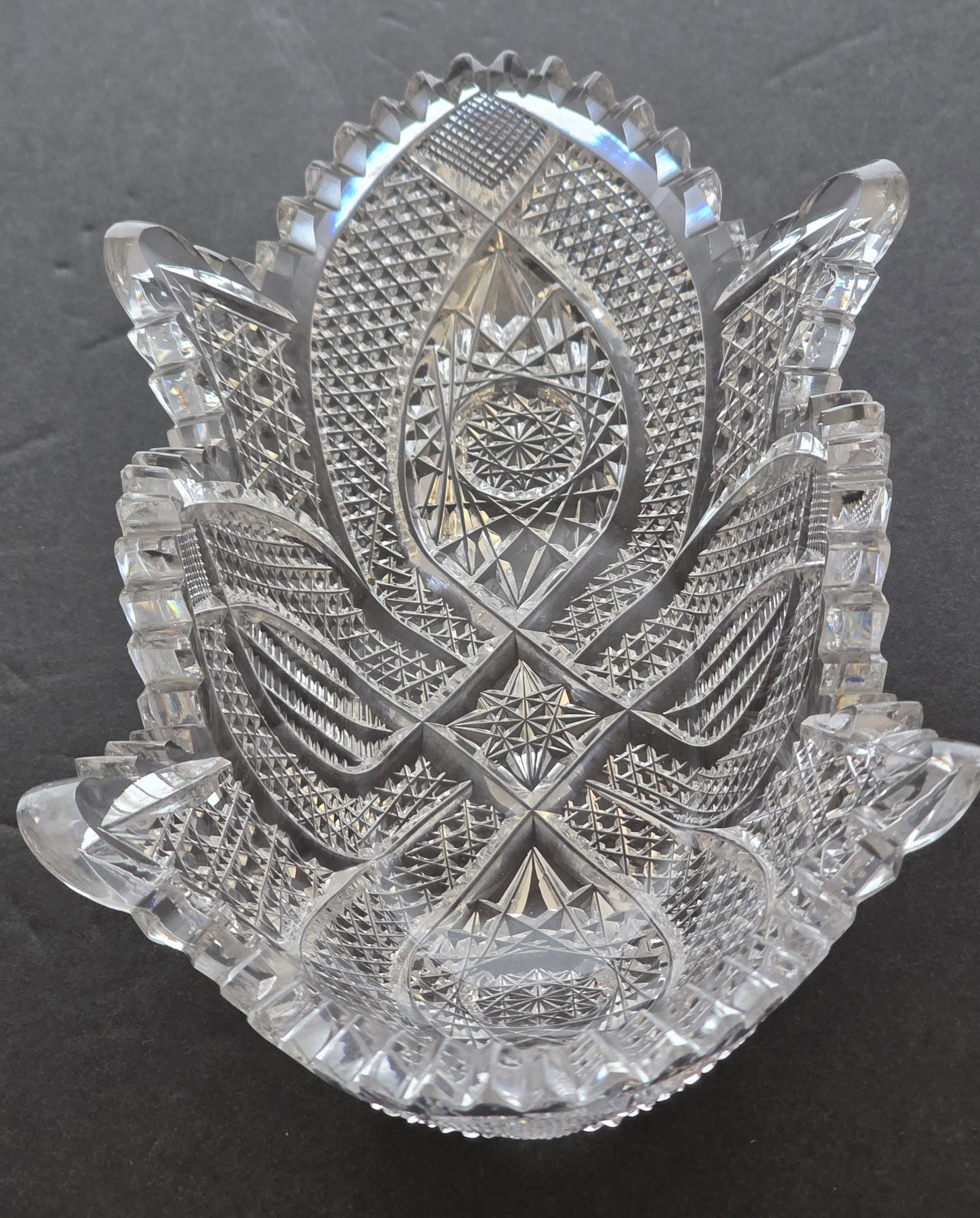 ABP Cut glass oblong shape dish bob24
