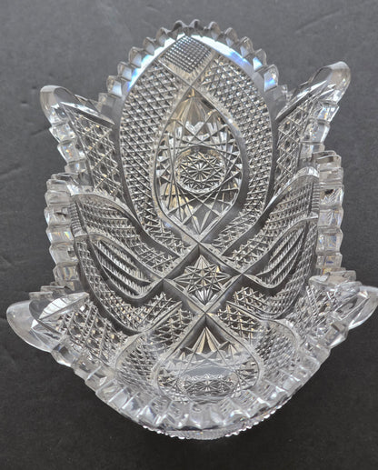 ABP Cut glass oblong shape dish bob24