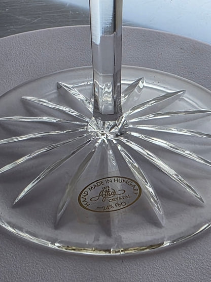 AKA Castille cobalt cut to clear martini glass