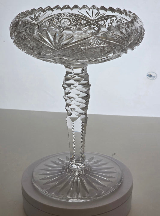 ABP cut glass Fry compote antique bob69