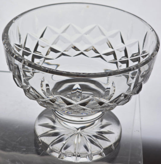 Signed Waterford Hand Cut glass compote Lismore Irish Crystal