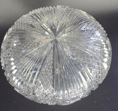 ABP cut glass Libbey Express flower center American brilliant period 1886 -1916 pa7