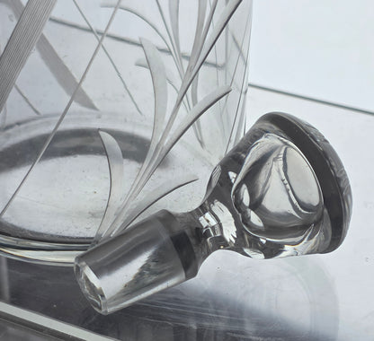 Cut Glass Wheat Decanter
