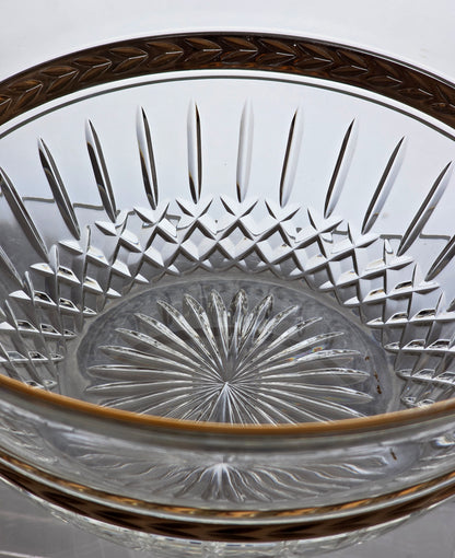 Signed Lenox Majestic laurel gold bowl Crystal  Made in USA.