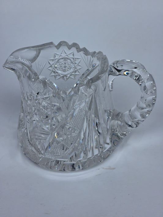 American Brilliant Period hand Cut Glass creamer