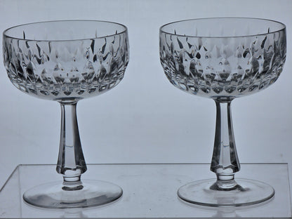 Gorham Crystal Chantilly dessert champagne glasses pair