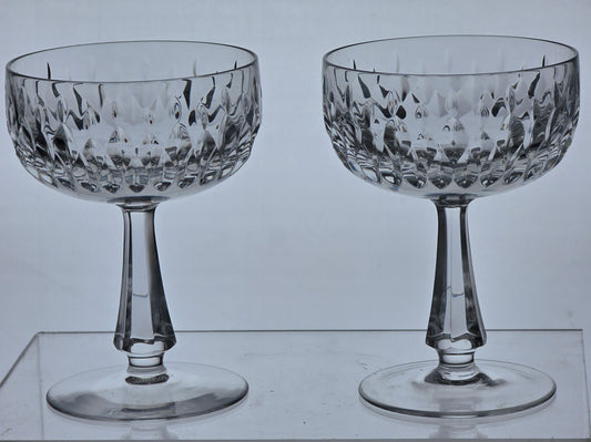 Gorham Crystal Chantilly dessert champagne glasses pair