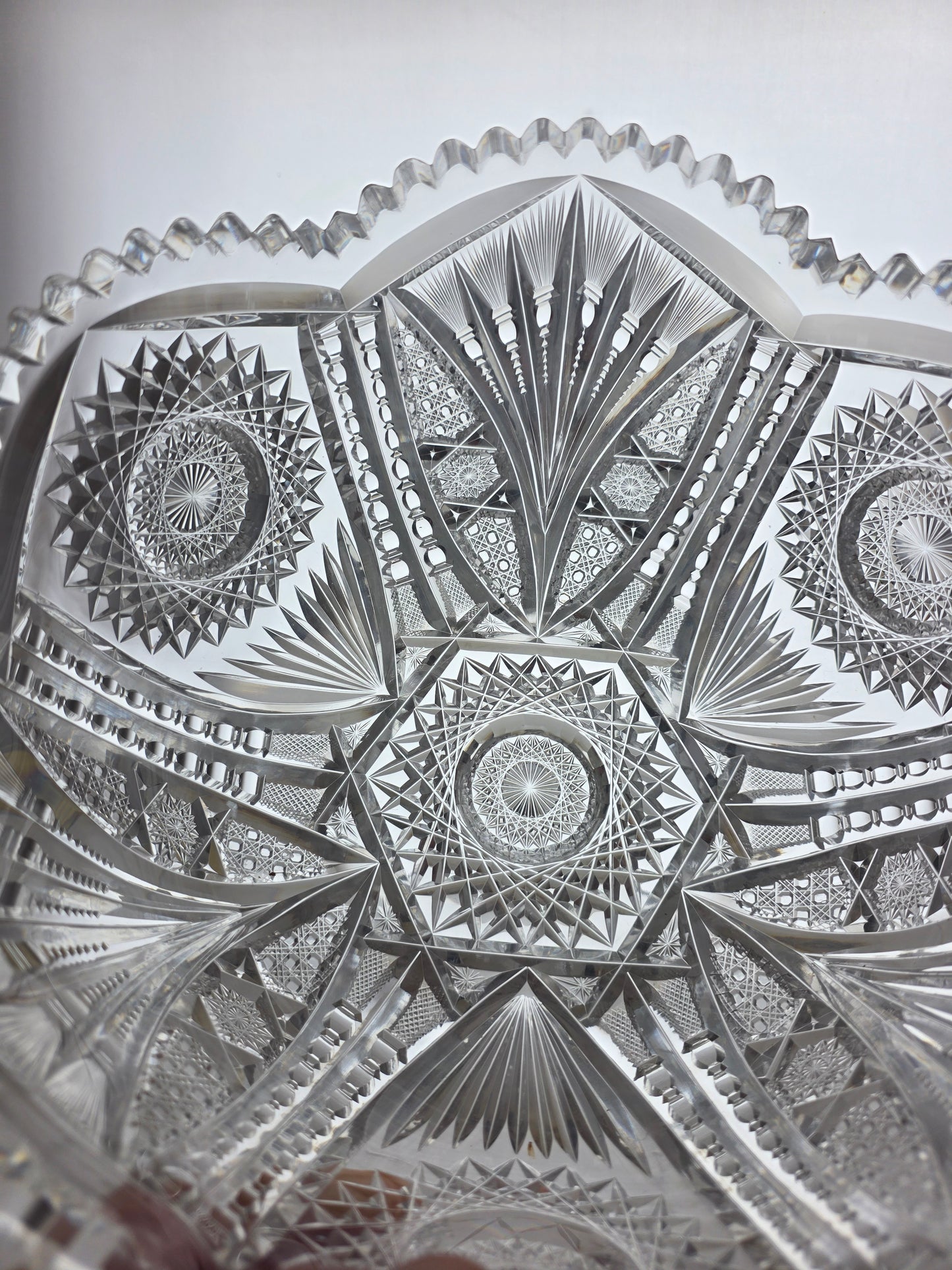 ABP cut glass signed Fry bowl American brilliant period 1886 -1915 bob63