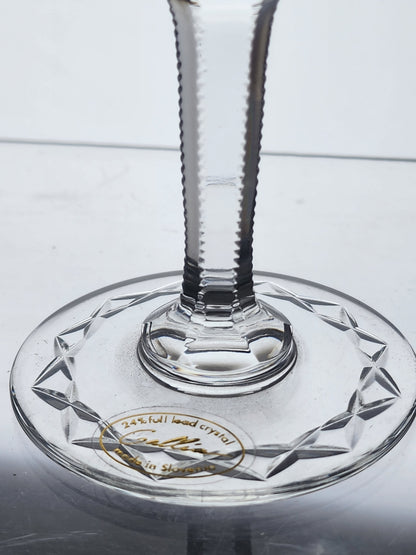 Pair Rogaska Hand Cut glass flutes lead crystal