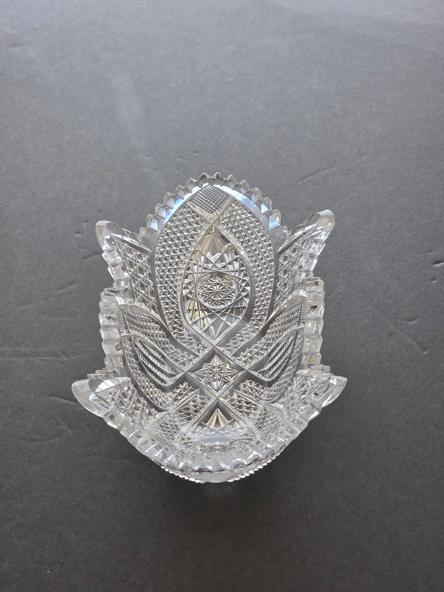 ABP Cut glass oblong shape dish bob24