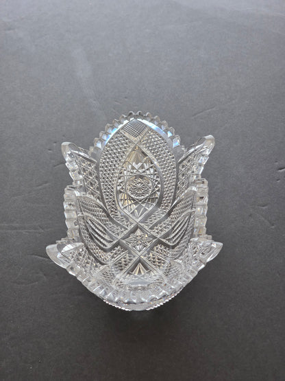 ABP Cut glass oblong shape dish bob24