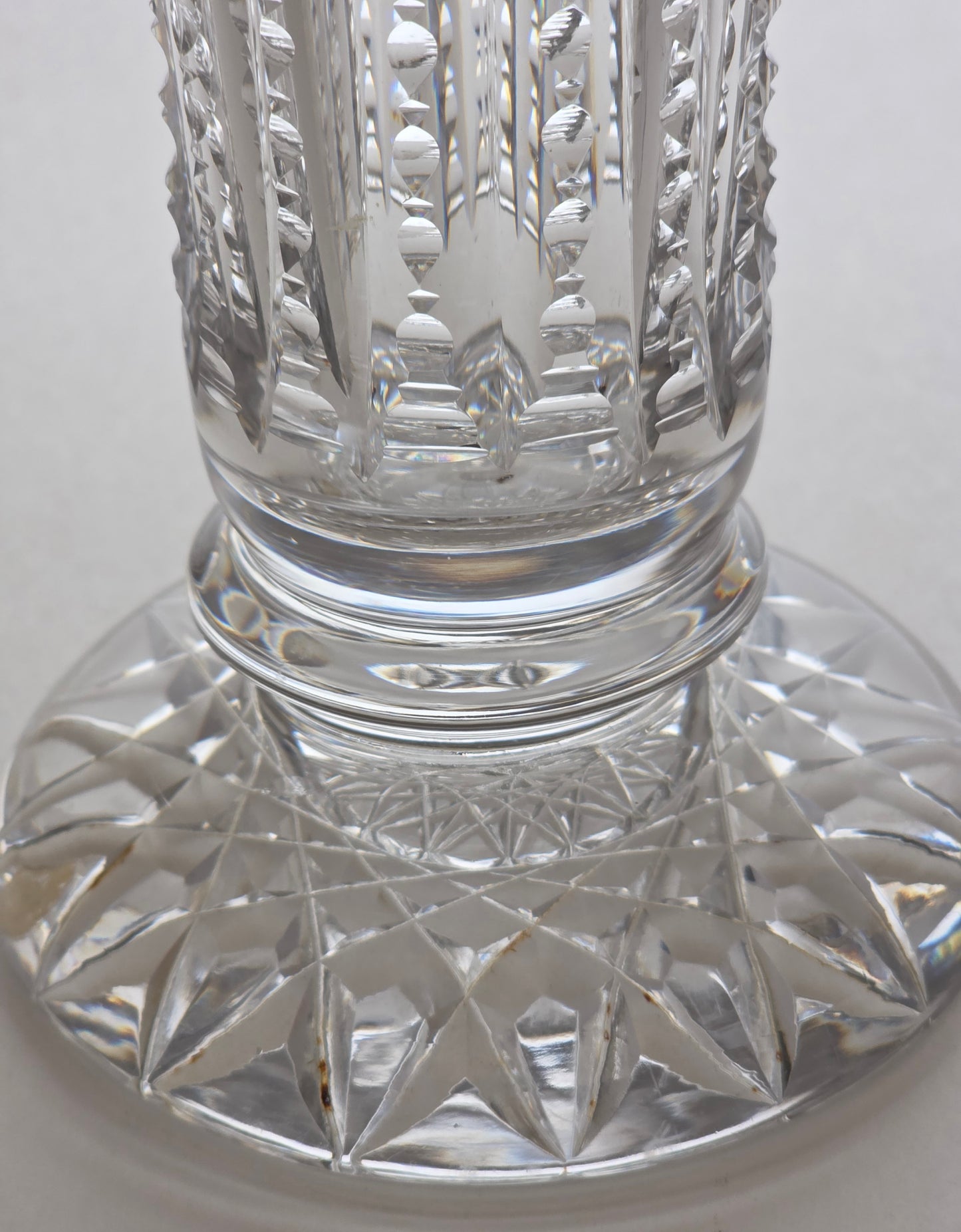 ABP cut glass vase antique Signed Libbey