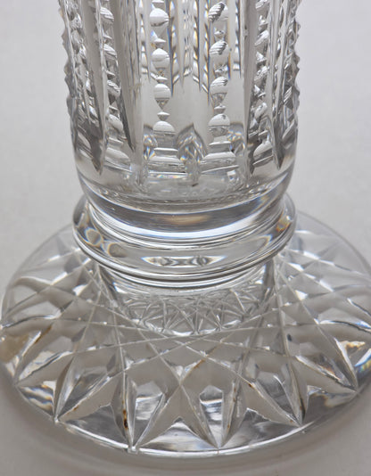 ABP cut glass vase antique Signed Libbey