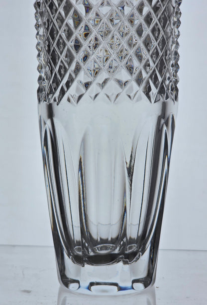 Hand cut glass Kldkotschnik vase Gold band