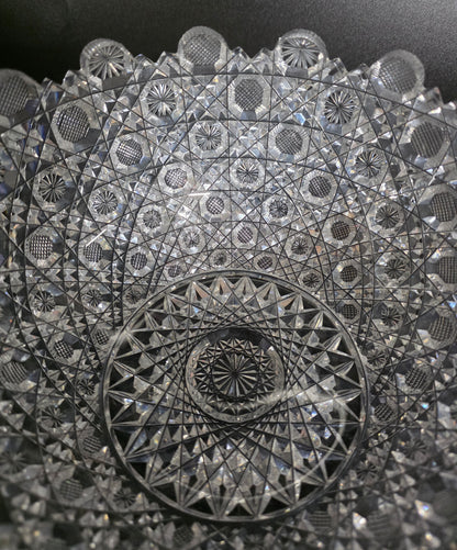 ABP cut glass bowl American brilliant period 1886 -1915 bob53
