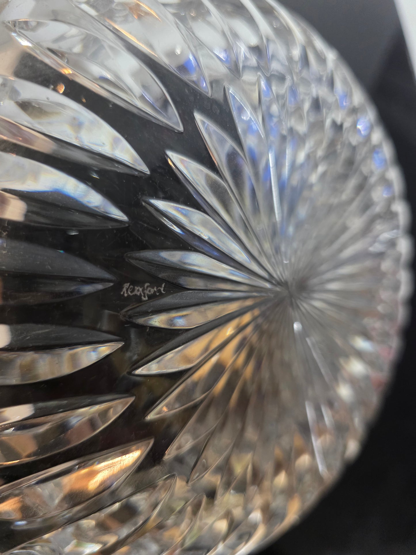 Signed Rexford Crystal Cut Glass Bowl