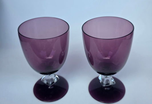 Bryce Aquarius amethyst goblets Crystal stem piece's