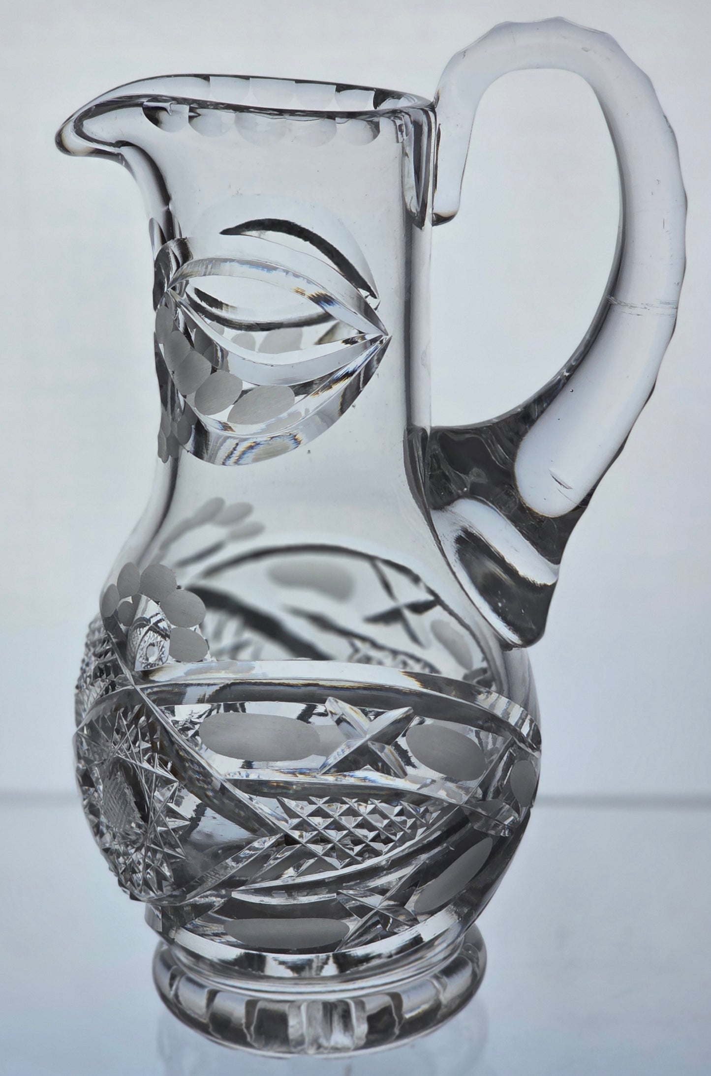 Cut glass small pitcher