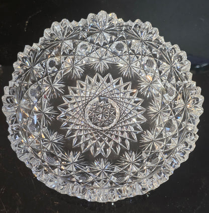 ABP cut glass dish American brilliant period 1886 -1915 bob59