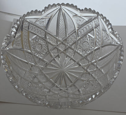 ABP cut glass blown blank bowl American brilliant period 1886 -1915 bob37