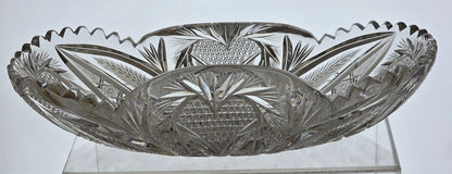 ABP Cut glass rectangular folded bread tray bob56