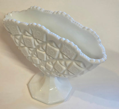 Westmoreland milk Glass fan vase