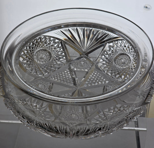 ABP cut glass ceiling light shade American brilliant period 1886 -1916 PA18