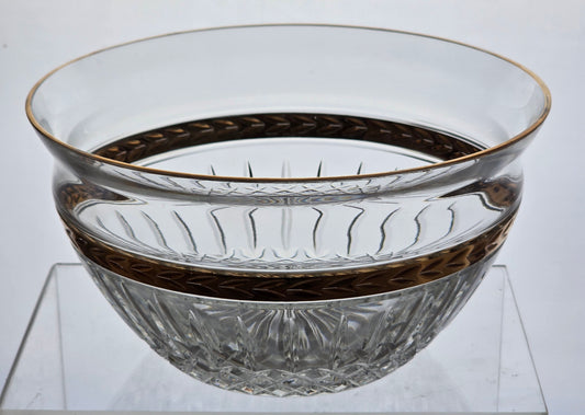 Signed Lenox Majestic laurel gold bowl Crystal  Made in USA.