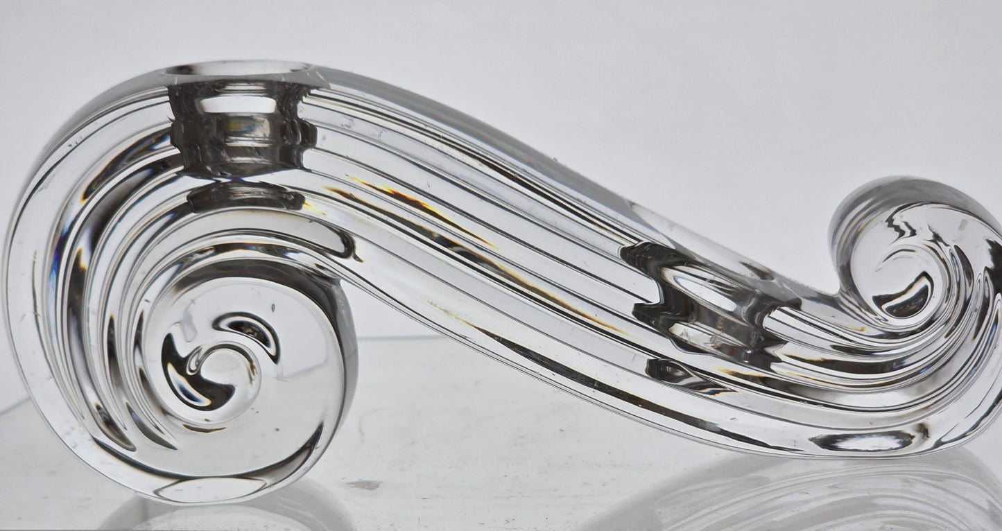 Candle sticks Pair Crystal Scroll lenox