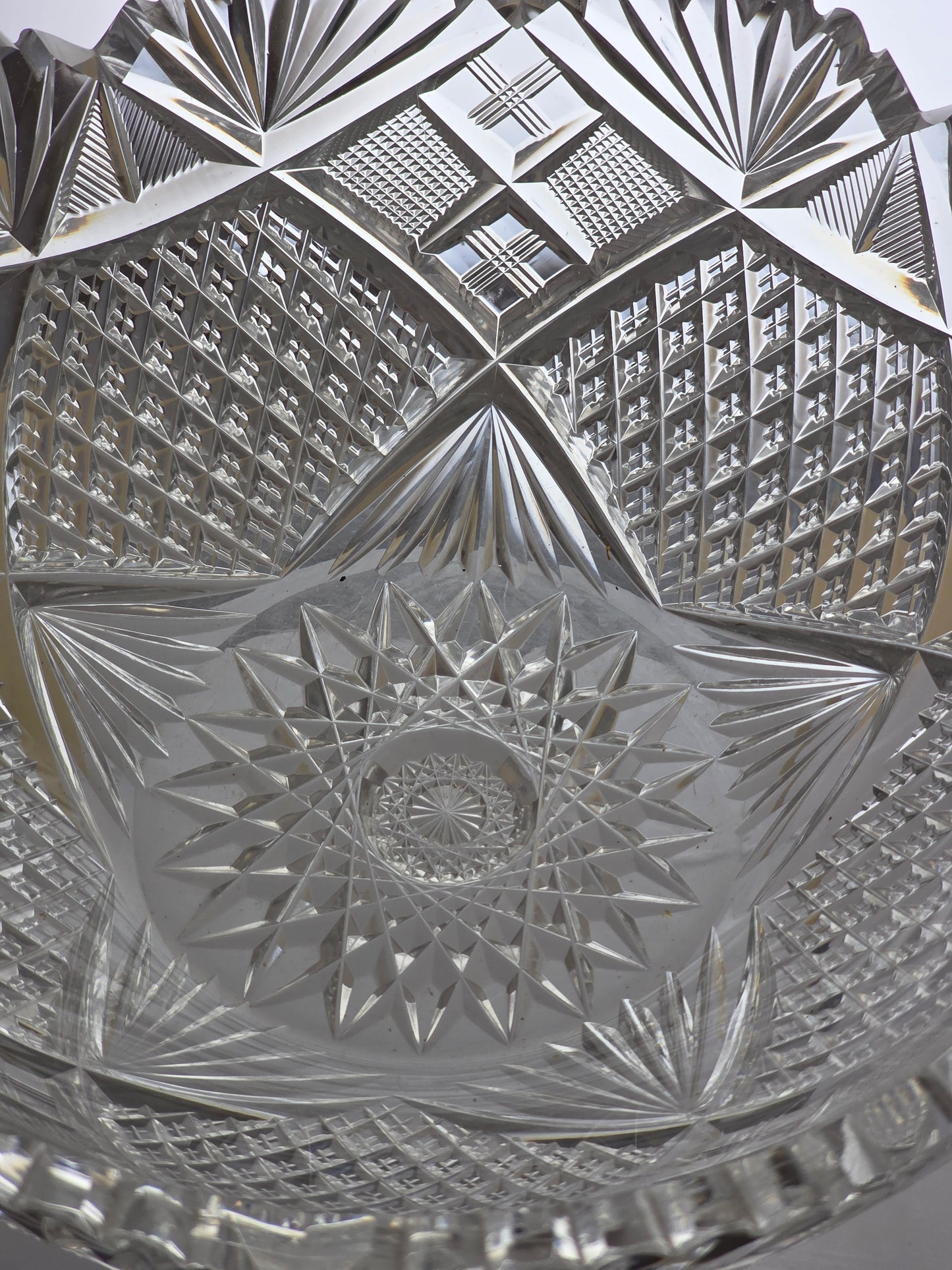 ABP cut glass bowl American brilliant period 1886 -1915 PA4