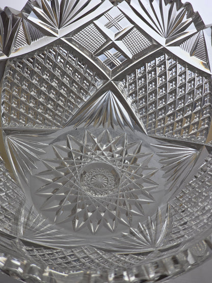 ABP cut glass bowl American brilliant period 1886 -1915 PA4